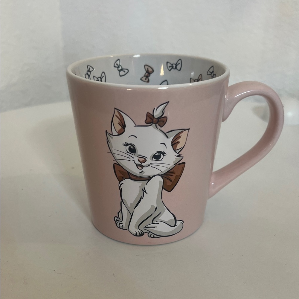 Pink Cat Mug with Bow Design